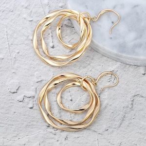 Layered Circular Gold Earrings